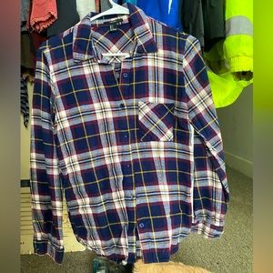 Small Forever 21, Blue & Burgundy Plaid Shirt